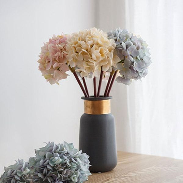 

decorative flowers & wreaths large hydrangea manual simulation flower wedding fake holding home decoration plant