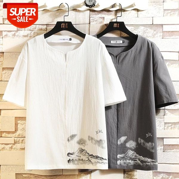 

Fashion Short Sleeves Casual O NECK Casual T-shirt Black White Men's Cotton 2021 Summer Clothes TOP TEES Tshirt OverSize M-5XL #RF1y, White;black