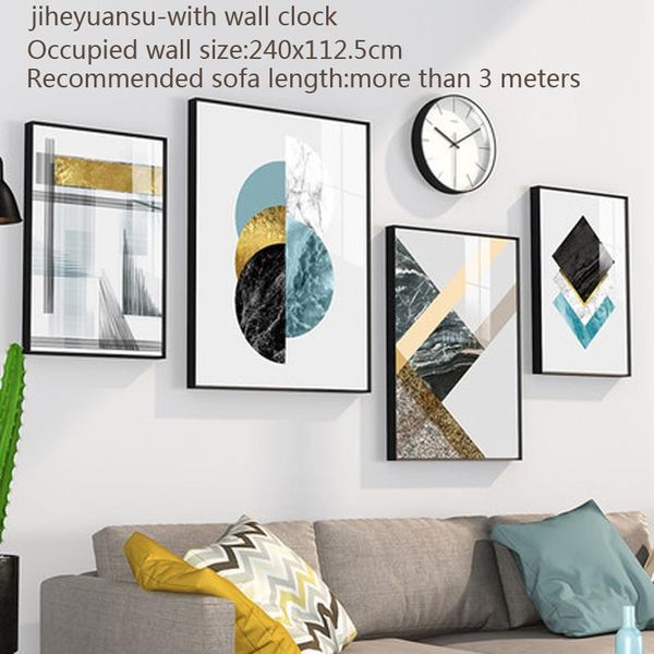 

frames modern art picture frame abstract mural for living room sofa background wall decoration luxurious brushed metal po