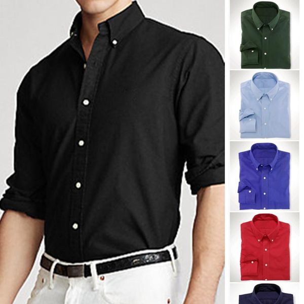

men's casual shirts homme small horse 100%cotton camisa masculina men long sleeve dress fashion hombre chemises, White;black