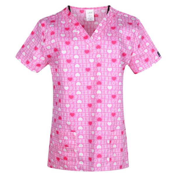 

women's t-shirt scrub uniforms t shirt size rang xxs-5xl for nurses, White