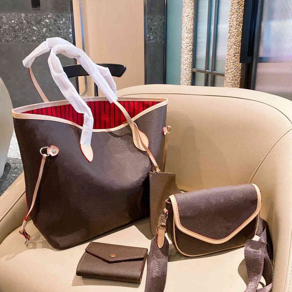 

branded crossbody handbag designer tote bag mini luxurys bags women's large capacity 21 retro letter fashion with straddle pouch wallet