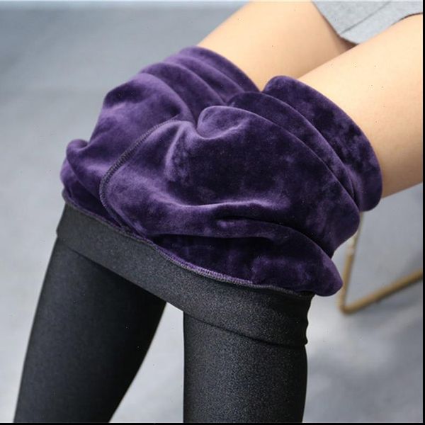 

2021 new winter leggings for women high waist thick velvet warm black plus size leggings female mujer oversized 5xl