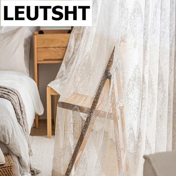 

curtain & drapes 2021 nordic curtains for living dining room bedroom pastoral window tulle feather french custom