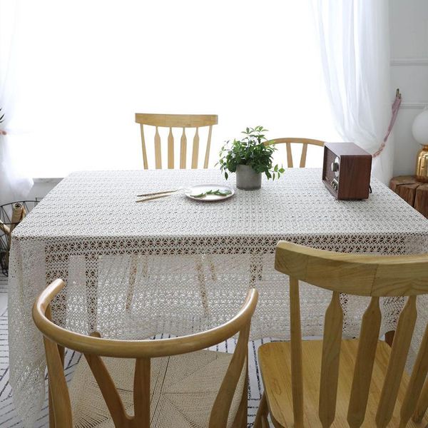 

table cloth rectangular crochet cover towel tablecloth woven hollow piano christmas home decoration dining