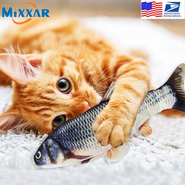 

cat toys drop wagging fish realistic plush simulation electric interactive toy catnip for chewing kicking