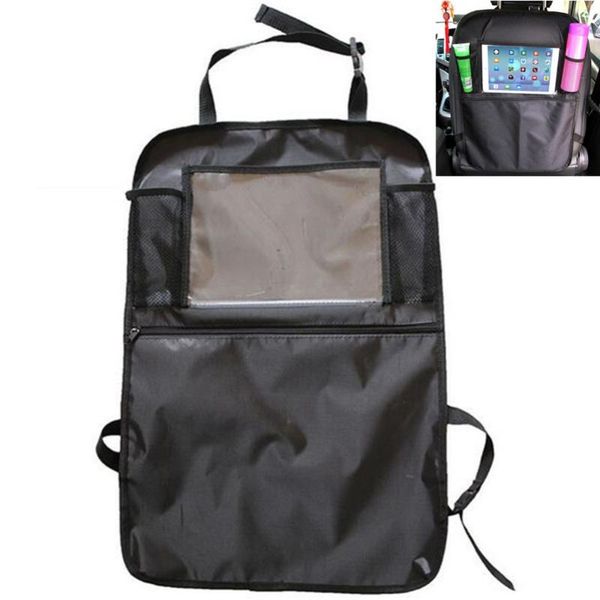 

car organizer backseat auto kick mat storage bag tablet stand pouch cup holder mesh pocket styling seat cover