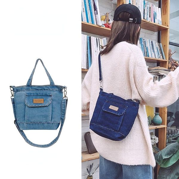 

evening bags shoulder jean bag women's ins fashion simple student art cloth shopping messenger