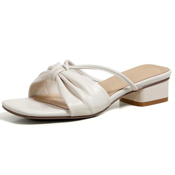 

slippers concise summer shoes woman low heels women est 2021 fashion casual office lady sandals, Black