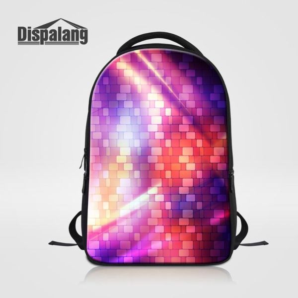 

backpack dispalang colorful lattice printing ladies daypack 17 inch college student bagpack travel lapschoolbag