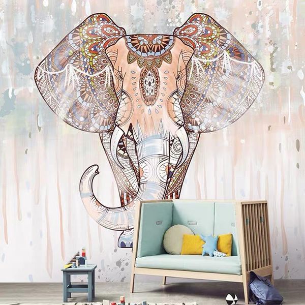 

wallpapers bacaz custom wallpaper elephant tv background wall living room bedroom children 3d murals