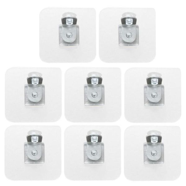 

hooks & rails 4/8pc fixed bracket shelf support peg non-perforated non-marking compartment plate hook self adhesive closet holder