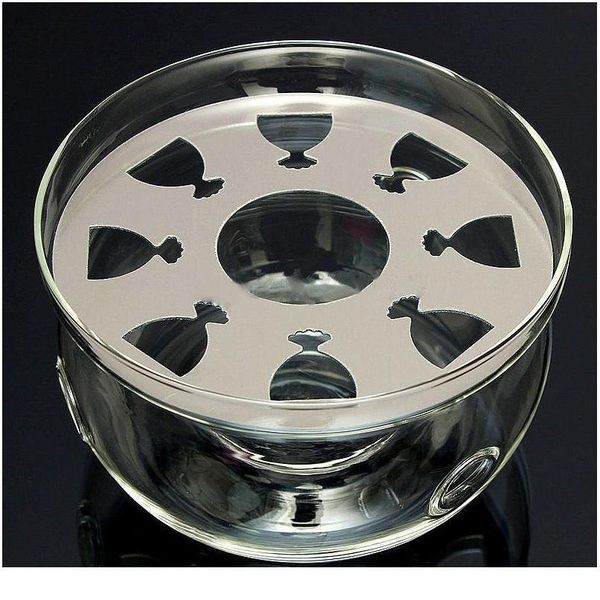 

new dish coffee tea practical clear glass portable round teapot warmer candle base heater portable teapot warmer insulat qylftl