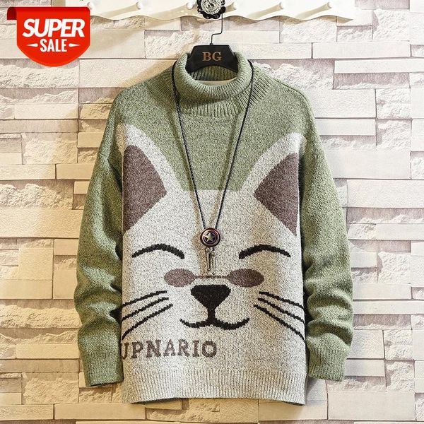 

2020 new sweaters men's print long sleeves autumn winter pullover knitted o-neck plus oversize 5xl #u15o, White;black