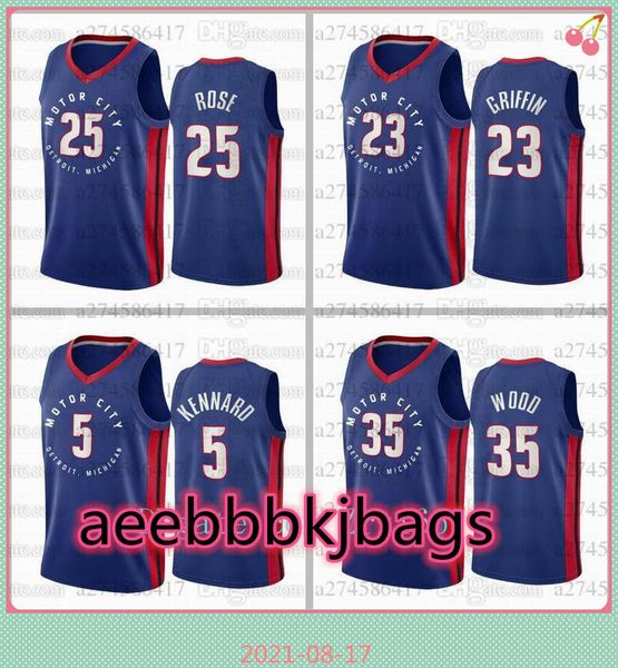 

men basketball jerseys 25 rose 23 griffin 10 rodman city 2020-21 jersey, Black;red
