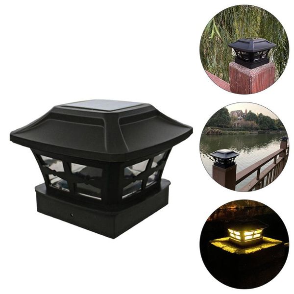 

solar lamps 1pc outdoor waterproof pillar lamp courtyard fence energy light