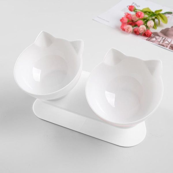 

cat bowls & feeders pet food feeder protect cervical vertebra bowl non slip double with raised stand for dogs products