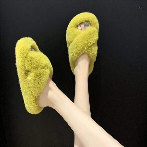 

women winter house slippers cute plush high heels fluffy warm shoes thick sole ladies girls indoor outdoor bedroom fur slides1, Black