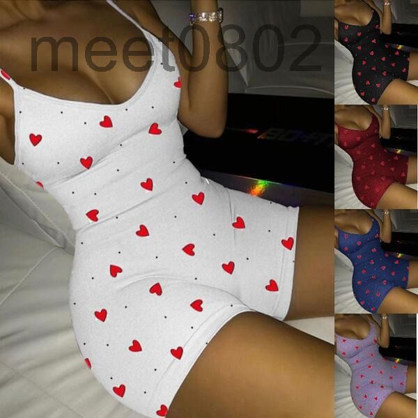 

5 colors selling 2021 new women jumpsuit designer v-neck printed print slim onesies sling shorts rompers fashion casual clothing, Black;white