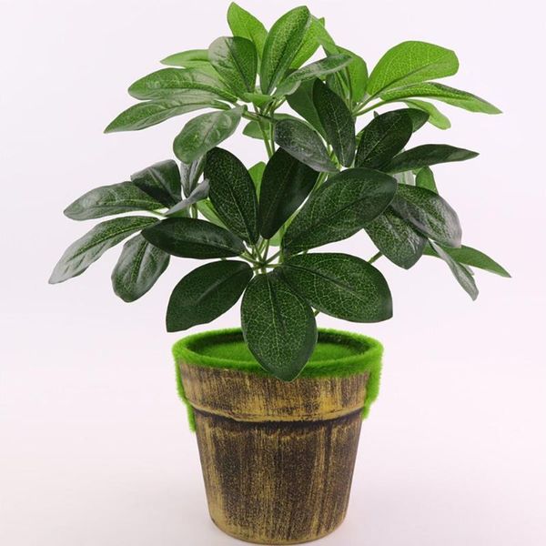 

1pc 9 heads artificial plastic plant ivy tree bark office party home bonsai decor