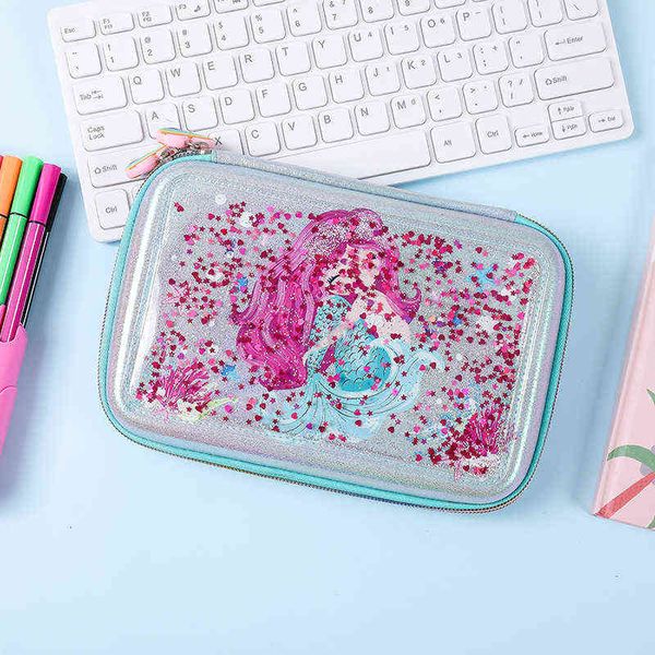 

boys' girls' large capacity eva hard shell gradient quicks pen bag children's cartoon pencil box primary and middle school st