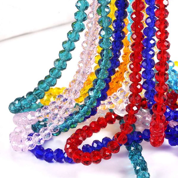 

4 6 8 / 10mmdiy jewelry accessories crystal loose flat wheel bead