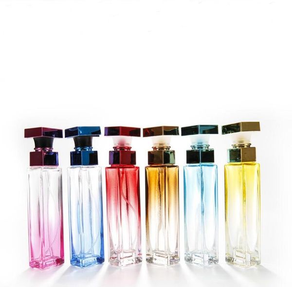 

wholesale 30ml perfume spray color spray empty glass cosmetic bottle 100pcs/lot