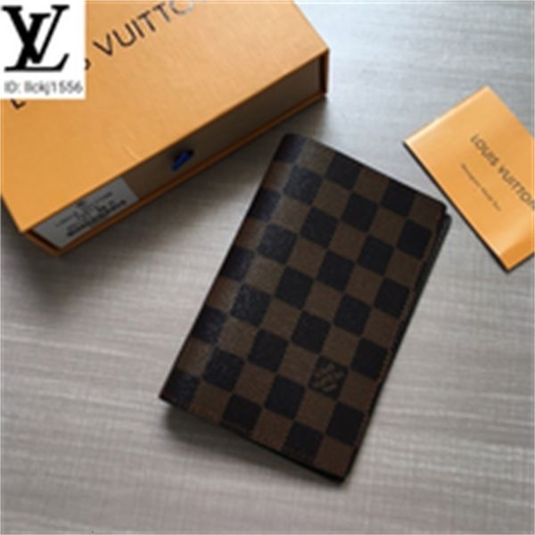 

chain id men brand purse card holder designer passport case luxury real leather long h2ks wallets compact m60181 clutches brown evening key, Red;black