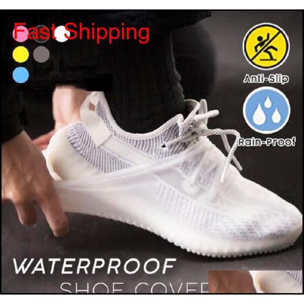 

2020 outdoor latex shoe cover sile cycling rain shoes boot covers reusable waterproof thickening non-slip wear fo jllzeb bdedome, Silver