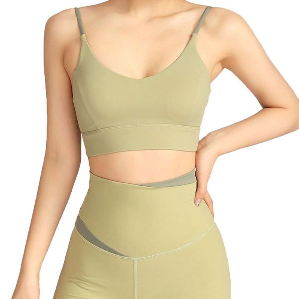 

yoga outfit seamless sports bra push-up frameless women's bone women cordless