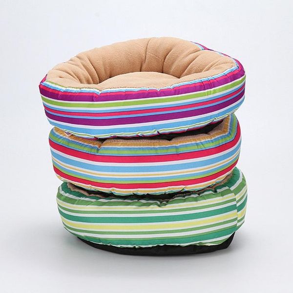 

kennels & pens stripe design canvas round kennel warm cat nest pet mattress , dog beds