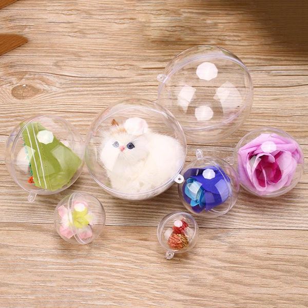 

party decoration 10pcs transparent balls sphere baubles diy ornament hanging for christmas tree estive & supplies ball