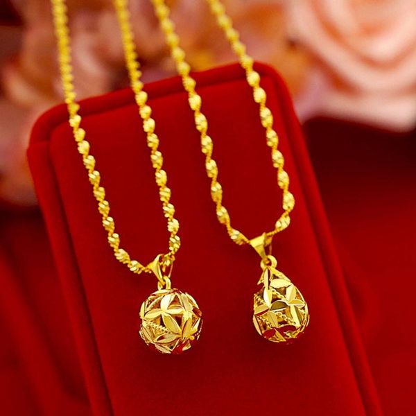 

pendant necklaces hollow gold-plated necklace clavicle chain ladies jewelry gift, Silver