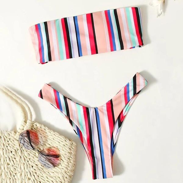 

bikin solid push up bikini high breast contrast gradient split bikini set 2 piece swimsuit swimsuit female swimwear biquini, White;black