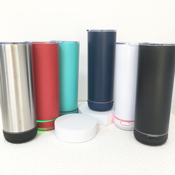 

totally straightsublimation music cup stainless steel wireless tumblers 500ml glass speaker water bottle with seal lid