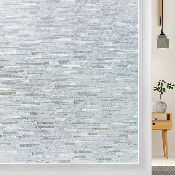 

window stickers luckyyj privacy film non adhesive uv blocking removable glass covering opaque sticker self-adhesive