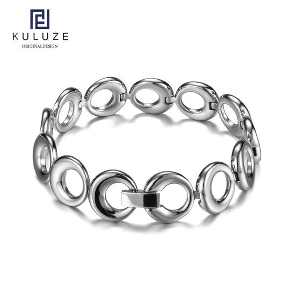 

beaded, strands kuluze titanium proton bracelet fashion adjustable for women man jewelry gift, Black