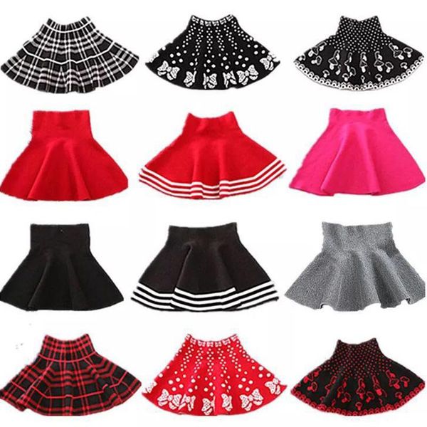 

skirts girls school 2021 children's clothing knit striped for princess tutu pettiskirt party christmas, Blue