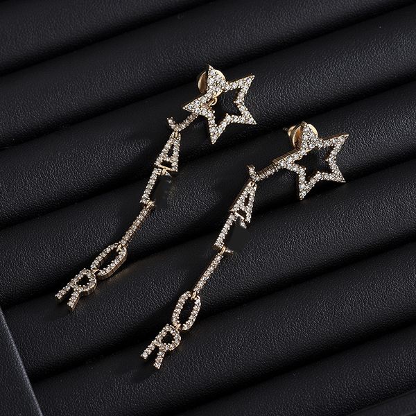 

d star studded mother daughter earrings antique fashion, Golden