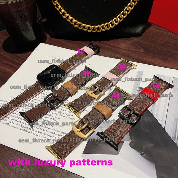 

watch band strap for apple series 1 2 3 4 5 6 38mm 40mm 42mm 44mm leather smart watches replacement with adapter connector