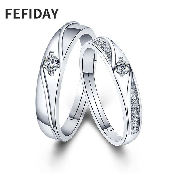 

cluster rings fefiday eternity promise woman zircon stone crystal custom female wedding ring set women vintage finger jewelry for girls, Golden;silver