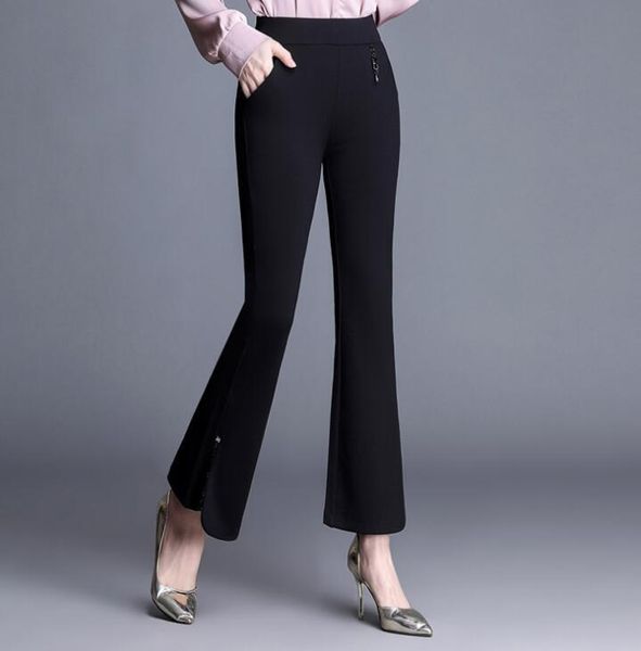 

women's pants & capris trousers 2021 spring and summer fashion weir casual black small high waist, Black;white