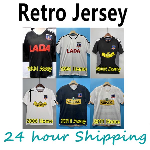 

2006 colo colo retro 1991 soccer jerseys home white men tracksuits vintage men's t-shirt 2011 colo-colo fernrndez, Gray