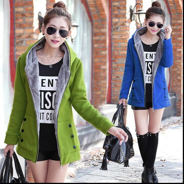 

2021 jackets spring autumn hoodies women jackets coat ladies warm jacket soft slim solid cotton warm jackets plus size, Black;brown