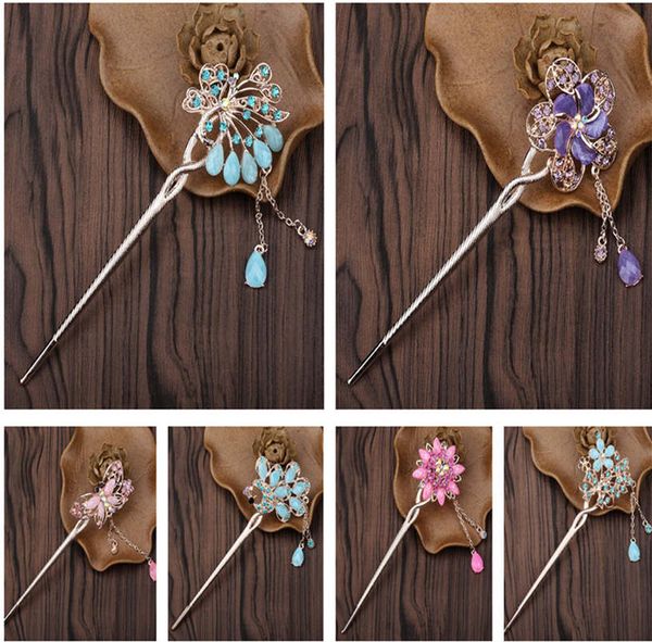 

epecket dhl classical retro hairpin rose alloy headband hairpin dafz003 hair jewelry hairpins, Golden;silver