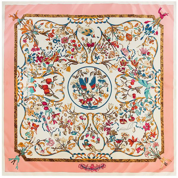 

silk scarf new 130cm * 130cm womens scarf shawl square scarf wholesale, Blue;gray