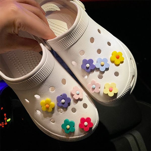 

flowers charms fit croc accessories pvc girl cute decoration toy diy party x-mas kids gifts shoe buckle backpack, Bronze;silver