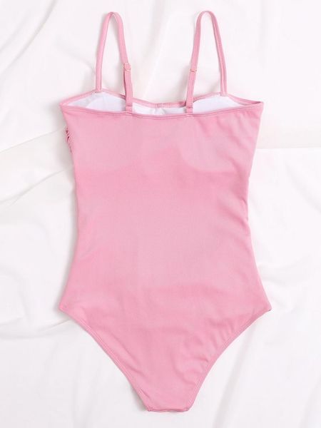 

off-the-shoulder beach swimsuit 2021 high-quality new ladies one- piece tight fitting slim gathering swimwear women