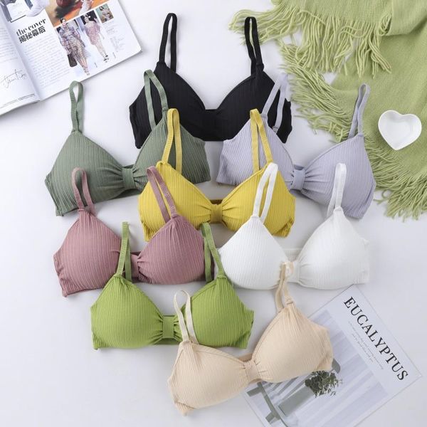 

bras bra push up for women wireless bralette lingerie seamless soft comfort cotton, Red;black