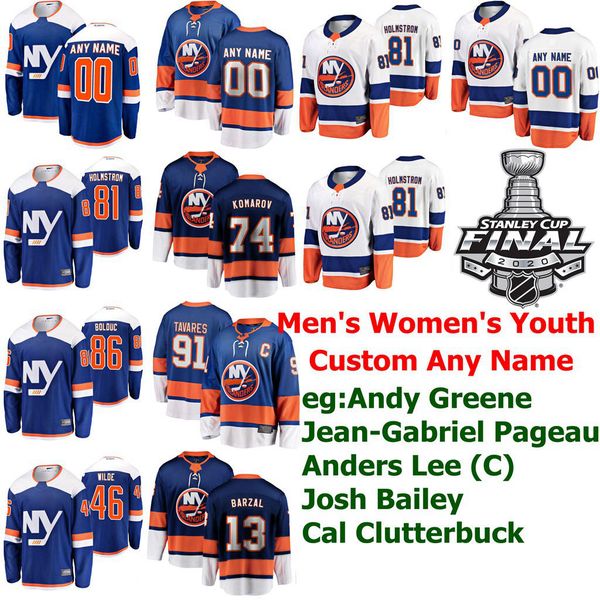 

2020 new york islanders stanley cup final hockey jerseys derick brassard tom kuhnhackl andrew ladd brock nelson noah dobson custom stitched, Black;red